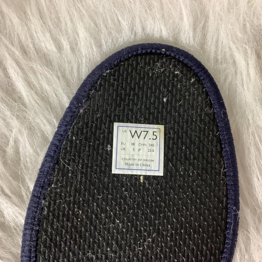 Rothy's The Sneaker Maritime Lattice Stitch Navy Slip On Shoes Women's 7.5